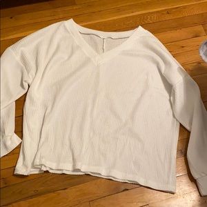 White V neck sweater